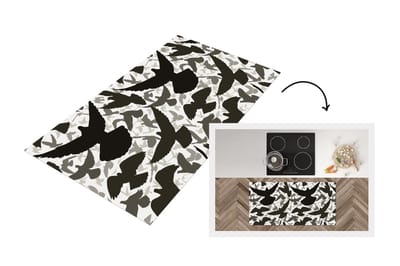 Keukenloper - Loper keuken - Duif - Vliegen - Patronen - Vogels - 120x60 cm - Keukenloper vinyl