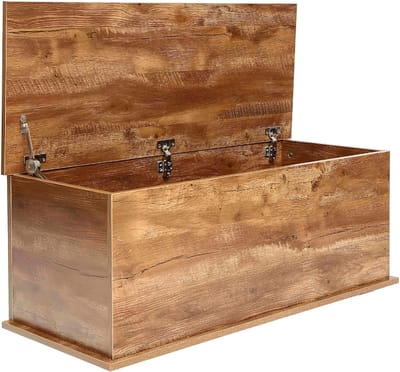 SP® Speelgoedkist - Rechthoekige Vorm - Opbergkist - Speelgoedkast - Bruin - 100cm x 40cm x 40cm