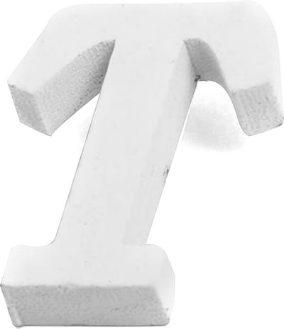ARTYFETES - Kleine witte houten letter T van 5 cm voor decoratie