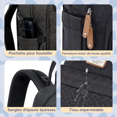 Famanu - Babycommode Rugzak Luiertas Rugzak Met Draagbaar Verschoonkussen, Fopspeenhouder En Kinderwagenriemen, Multifunctioneel Voor Mama En Papa