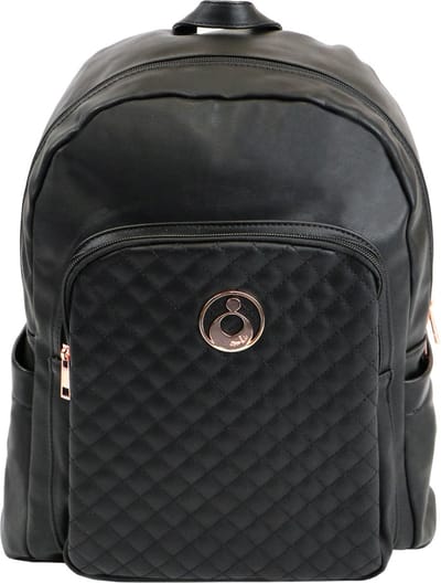 Isoki Luiertas Backpack Ebony Zwart - hoogte 34 cm - ook in mine-me versie verkrijgbaar (twinnen met mama)