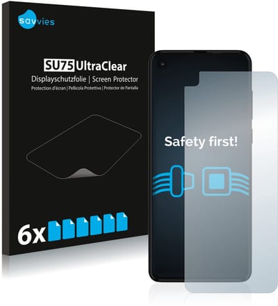 Savvies - Screenprotector voor Motorola One Action - Folie Beschermfolie transparant 6 Stuks