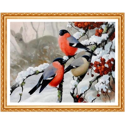 Diamantschilderen Dieren Vogel 5d Doe-het-zelf Diamantschilderen Volledig Rond Afbeeldingen van Strass Diamant 20X30CM gray