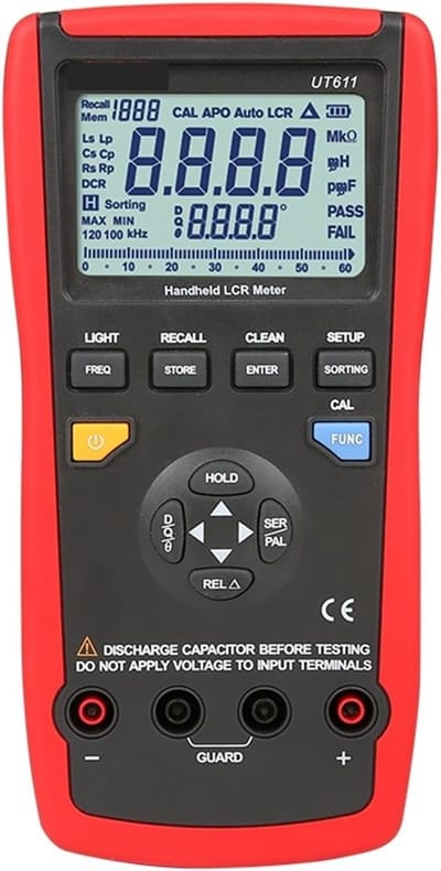LCR Meetapparaat - Digitale Brugmeter - Componenten Testen - Hoge Precisie Metingen - 10KHz/100KHz - Grijs