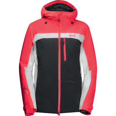 Jack Wolfskin Texapore geïsoleerde dames sneeuwjas roze/zwart