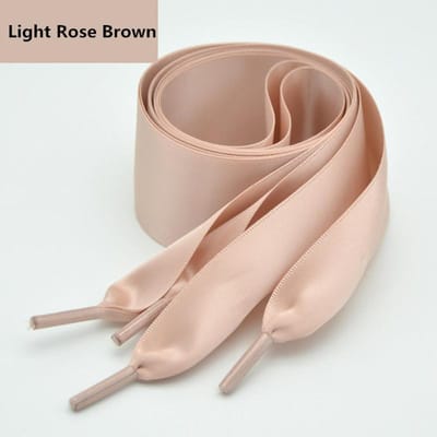 4 cm Brede Satijnen Zijde Lint Strik Schoenveters 80/100/120/160 cm Lengte Sneakers Sportschoenen Witte Schoenen Veters 100cm brown