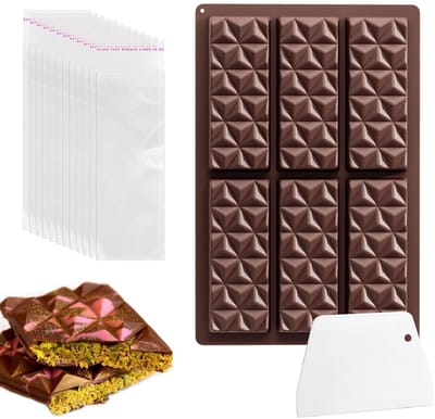 Dailygoods- Siliconen Chocoladevorm Hoogwaardige Kwaliteit - Bakvorm voor Bonbons - Ideaal voor Pistachenoten - Diepvries- en Bakvast - Unieke Dubai Ervaringen