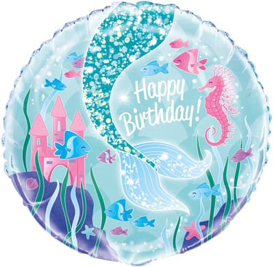 UNIQUE - Aluminium ballon „Mooie Zeemeermin“ 45,7 cm verjaardagsdecoratie