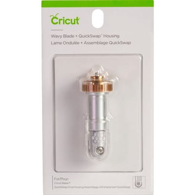 Cricut werktuig "Quickswap Tool - Wavy Blade Tip ", golvend blad  - met mesbehuizing/houder