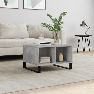 vidaXL Salontafel 60x50x36,5 cm bewerkt hout betongrijs