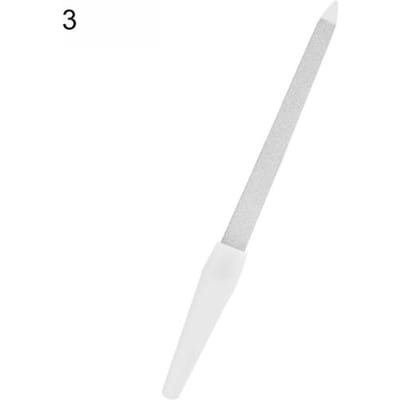 1 Pièce Tampon de Salon Double Face Poignée Antidérapante Polissage des Ongles Multifonctionnel 2 en 1 Outil de Manucure Double Usage L