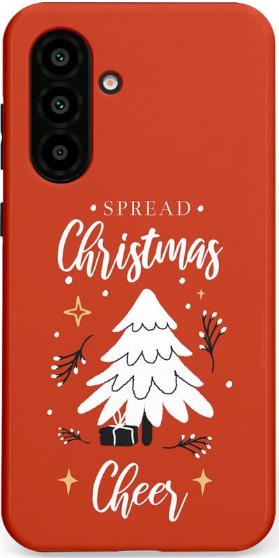 Casetastic hoesje geschikt voor Samsung Galaxy A36 / Samsung Galaxy A56 - Dubbellaagse bescherming - Verspreid het Kerstfeest - Fashion Case - Terracotta