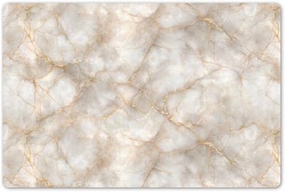 Placemats 45x30 cm - Placemat kunststof - 1 stuk - Zandkleurig - Marmer - Natuursteen - Borden onderleggers - Decoratie voor op tafel - Keuken tafeldecoratie accessoires - Vinyl onderlegger - Tafelversiering