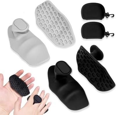 Fitness Krachttraining Grips – 2 paar – Weerstandsband Handgrepen – Inclusief Opbergtas – Rubberen – Verbeter Je Gri – Ergonomisch Design – Voorkomt Blaren – Duurzaam & Draagbaar – Geschikt voor Weerstandsbanden, Resistance Bands & Krachttraining