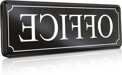 Kantoor Naambord - Zelfklevend Bord - Deur Markeren - Wit Grote Letters - 9 x 3 inch - Zwart