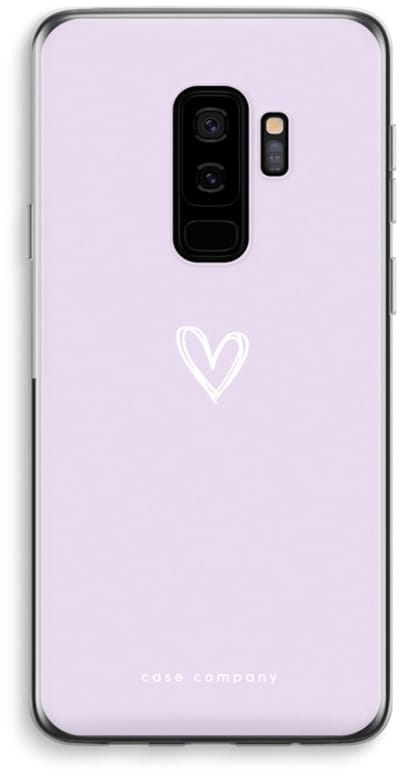 Case Company® - Hoesje geschikt voor Samsung Galaxy S9 Plus hoesje - Klein hartje paars - Soft Cover Telefoonhoesje - Bescherming aan alle Kanten en Schermrand