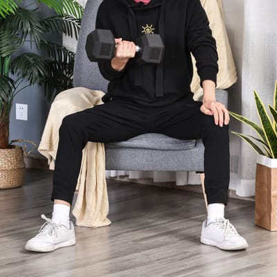 REDOM- Halterset - 2-in-1 verstelbaar - Met verbindingsstang - Anti-slip handgrepen - Voor thuisfitness - IJzer - Zwart - 20 kg