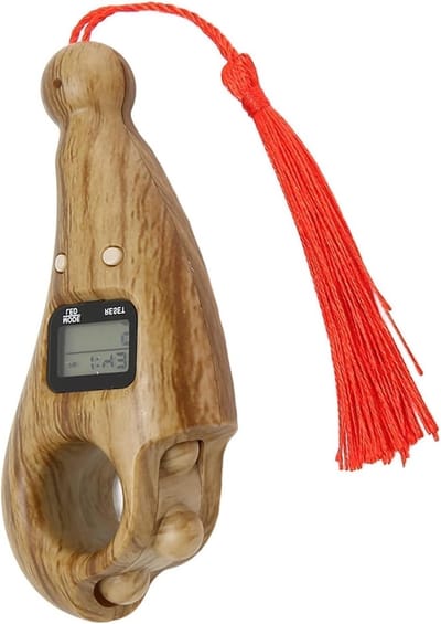 Draaiende Gebedskralen van Perzikhout met Kwast voor Boeddhistische Meditatie en Ontspanning, Handzaam en Draagbaar