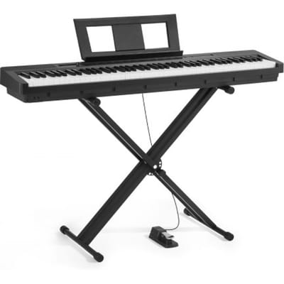 VEVOR Digitale Piano, 88 Toetsen Volledig Gewogen, Elektrische Piano met Dubbel Toetsenbord & Luidsprekers met X-Stand, Sustainpedaal, Opnamefunctie, 280 Toetsen, Draadloze Verbinding, voor Beginners, Zwart
