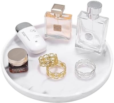 PromoHome Ronde Opbergschaal - Marmeren Design Organizer voor Badkamer en Keuken