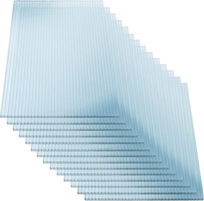 8x Dubbelwandige Polycarbonaat Platen 8mm voor Kas en Serre - 605x1210mm
