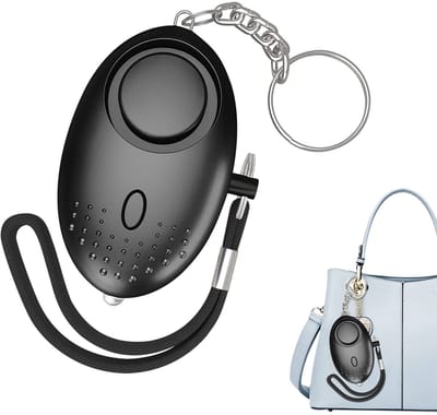 Unyqoos® Persoonlijk veiligheidsalarm met zaklamp en sleutelhanger voor extra bescherming