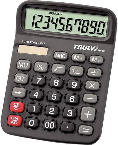 Desktop Rekenmachine 10 Cijfers Zwart Compact Kantoor en Thuisgebruik