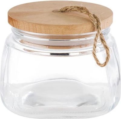 APS-Germany® Voorraadpotten met Luchtdichte Deksels - 14 cm x 14 cm x H 11 cm - 1.0 liter - Stapelbaar - Glazen Voorraadbussen -
