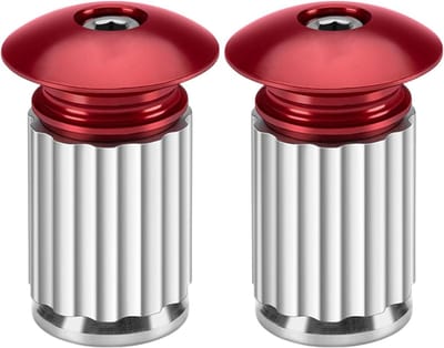 Fietsstuur Eindkappen - Stuurpluggen Grip - Fietsen Verbeteren - Aluminium Legering - 8x4x2.4 cm - Rood