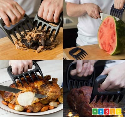 *** Meat Claws - Vleesklauwen - Messen - Barbecue Kookgerei – BBQ Accessoires – Barbeque Accesoires - Kookgerei - 2 Stuks - van Heble® ***