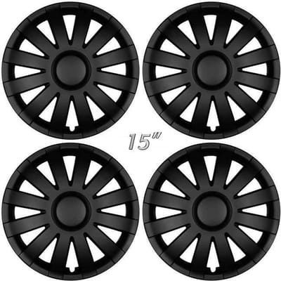 GoodGo Wieldoppen AGAT-B 15 inch satijn-zwart. Set a 4 stuks in doos (a.u.b. tekst lezen!)