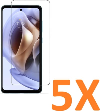 Screenprotector Glas - Tempered Glass Screen Protector Geschikt voor: Motorola Moto G31 / Motorola Moto G41  - 5x