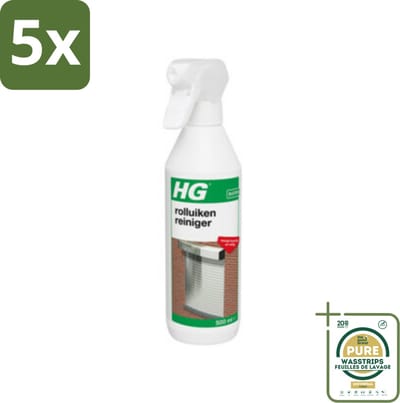 5 x HG Rolluiken Reiniger 500 ml - Grootverpakking - Rolluiken Reinigen - Rolluiken Reiniger - Rolluik Reinigen - Rolluik Reinigingsproduct - Rolluik Reinigen Zonder Krassen