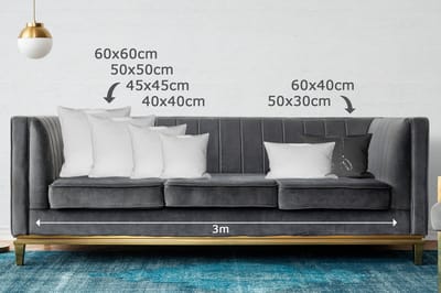 Sierkussens - Kussentjes Woonkamer - 60x40 cm - Bestek - Zwart - Wit