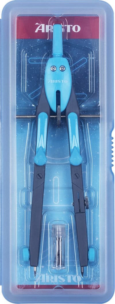 Aristo snelverstelpasser - Trendy - lengte 17cm - diameter 340mm - blauw - met reservepotloden - AR-552741-20