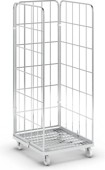 Stalen Trolley - Dienstwagen Servicekar - Materiaal Transport - 3-Zijdige Roosterbekleding - 1650 mm - Staal