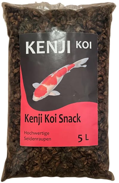 KENJI KOI Snack - Zijderupsen - 5 Liter - Koivoeding - Visvoer - Voor gezonde vijvervissen