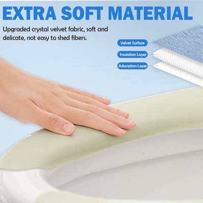 Warm en Dun Toiletbril Cover - Zelfklevend, Verstelbaar en Op Maat te Knippen, Comfortabel en Makkelijk Schoon te Maken, Ideaal voor Badkamers Thuis (Roze)