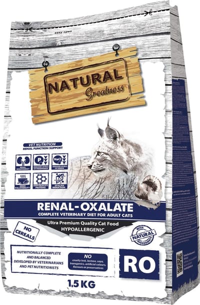 Kattenvoer Natural Greatness - Graanvrij, Hypoallergeen, Nierondersteunend - 1,5 kg