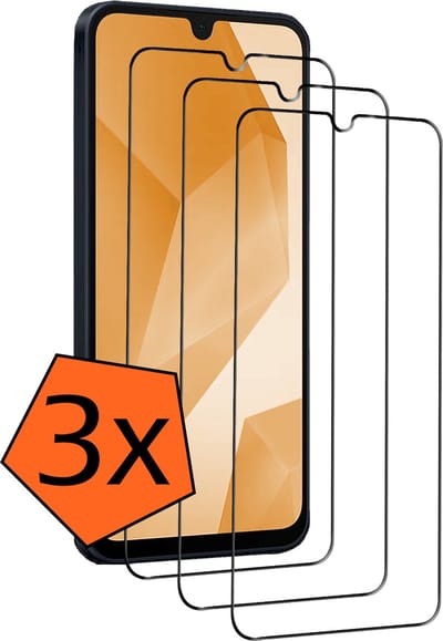 Screenprotector - 3 Stuks - Geschikt voor Samsung Galaxy A16 - Full Cover - Gehard Glas - Beschermglas - Tempered Glass - Screen Protector