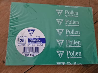 Clairefontaine 25 kaarten 110 x 155 Groen
