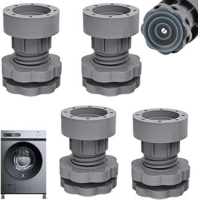 Verstelbare trillingsdempers voor wasmachines en drogers, hoogte 7 - 9,5 cm, rubberen voeten, anti-vibratie matten, universele onderleggers voor stabiliteit