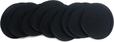 Opstrijkbare Patches - Reparatie Stof - Kleding Herstellen - Ovale Vorm - 8 cm x 6 cm - Zwart