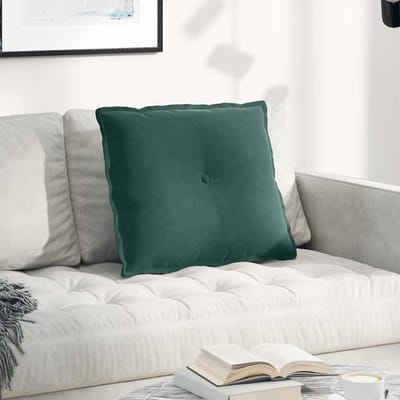 vidaXL - Rugkussen - Donkergroen - 60 - x - 50 - cm - Corduroy - stof