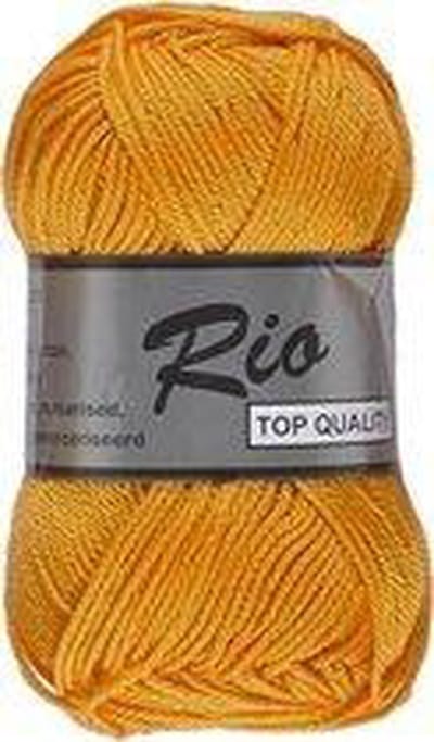 Lammy yarns Rio katoen garen - oranje geel (372) - naald 3 a 3,5mm - 10 bollen
