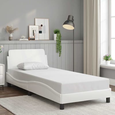vidaXL - Bedframe - "Dover" - kunstleer - wit - 80x200 - cm