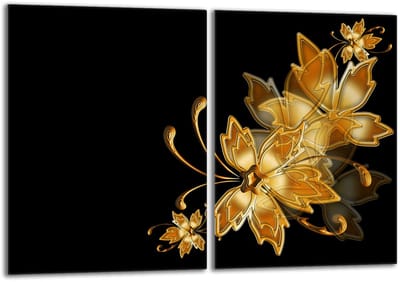 TMK ArtDeko Gouden Serie - Glazen Kookplaatbescherming - 2x40x52 - Veilig - Veelzijdig
