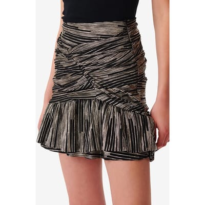 IRO Paris Dustan Black/gold Maat: XS | Mini Rokken Outlet | Dames | Zwart