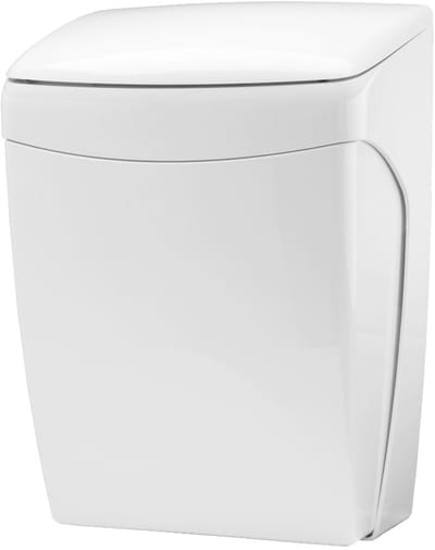 PlastiQline PQKBL afvalbak kunststof 20 liter met kniebediening wit (5666)