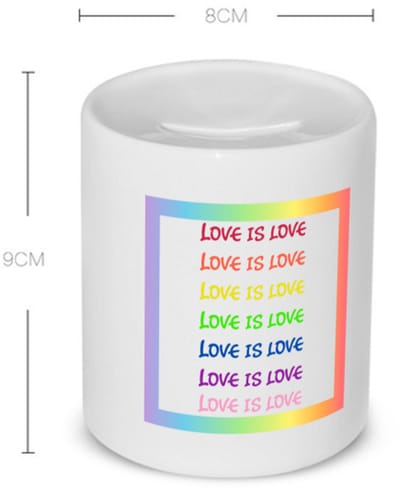 Akyol - lgbtq cadeau - Spaarpot - Lgbt - queer - met opdruk - lgbt - love is love - pride month - lgbtq vlag - gay pride - met tekst - opdruk - leuke pride spullen - verjaardag - cadeau - gift - 350 ML inhoud